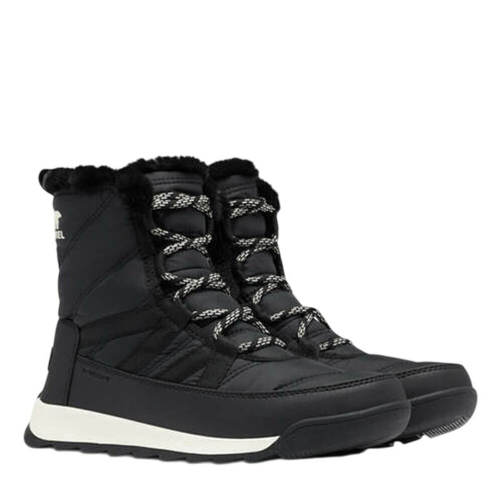 Sorel Whitney II Winter Snow Boots Puffer Lace Up Faux Fur Waterproof Black 7.5